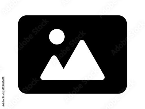 Landscape photo image or picture placeholder flat icon photo