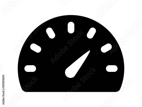 Speedometer gauge or car dashboard flat icon for apps and websites 