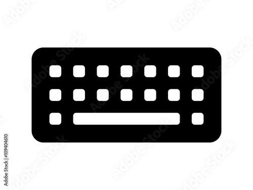 Virtual software on screen keyboard flat icon for apps 