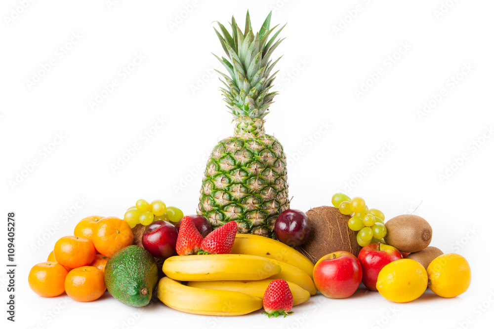 fruits isolated on white fruits isolated on white