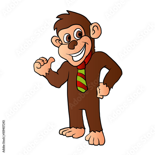  Monkey with tie.