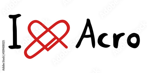 Acro love icon