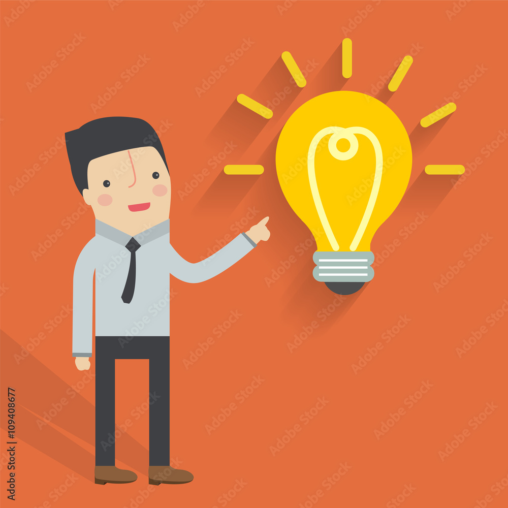 Business man successful flat icon, vector illustration Business man successful flat icon, vector illustration