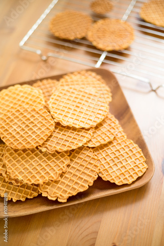 Crispy homemade Pizzelle cookie
