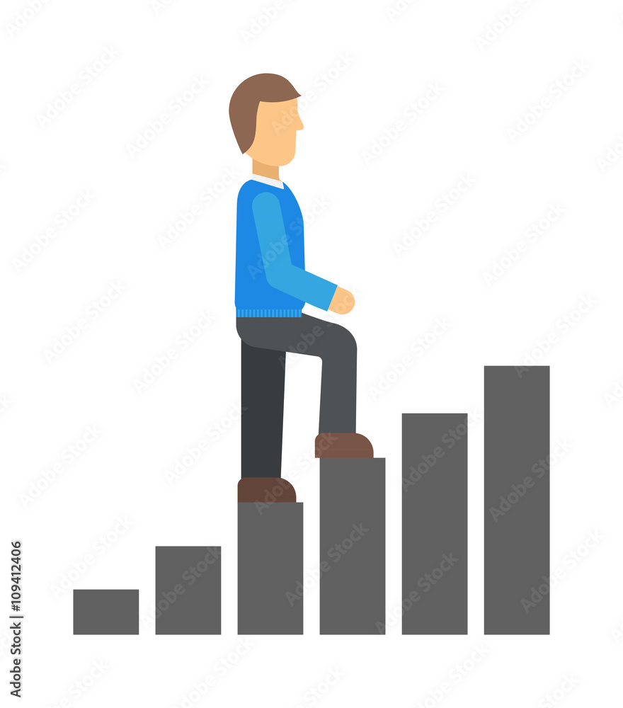 Career track vector illustration. Career track vector illustration.
