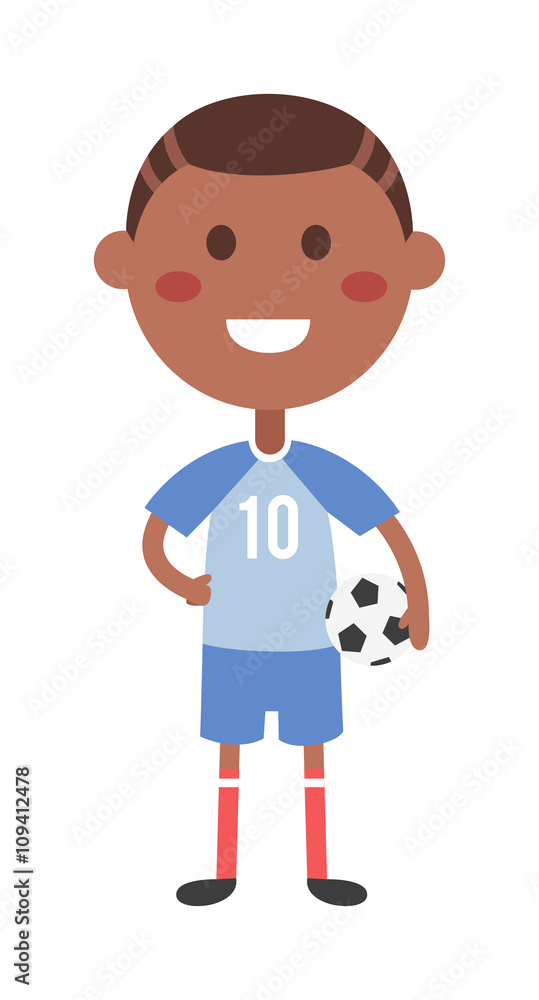Young football boy vector illustration. Young football boy vector illustration.