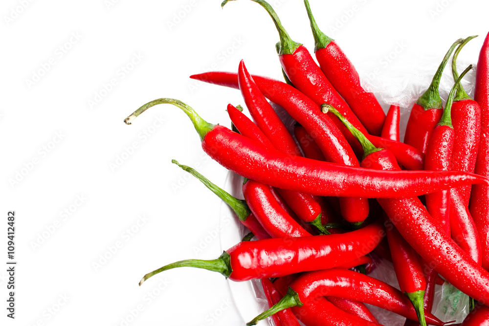 Wet Chilli Peppers in a Bowl