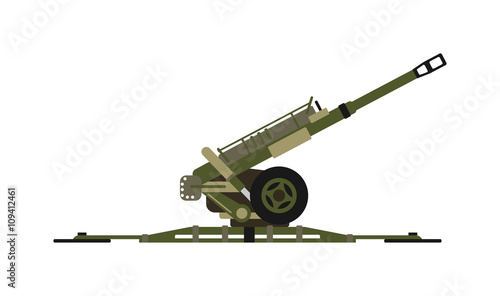 Air defense gun vector illustration.