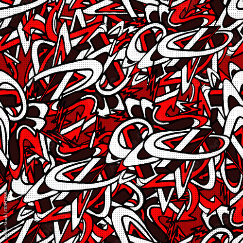 Graffiti abstract seamless pattern grunge effect vector illustration