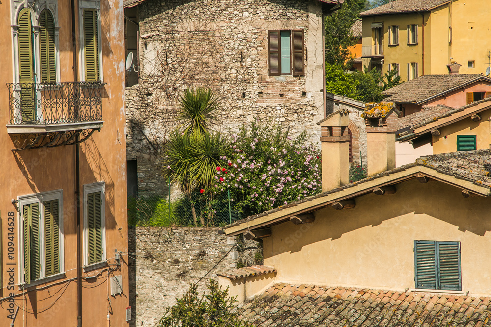 The historic center of Spoleto city in Umbria