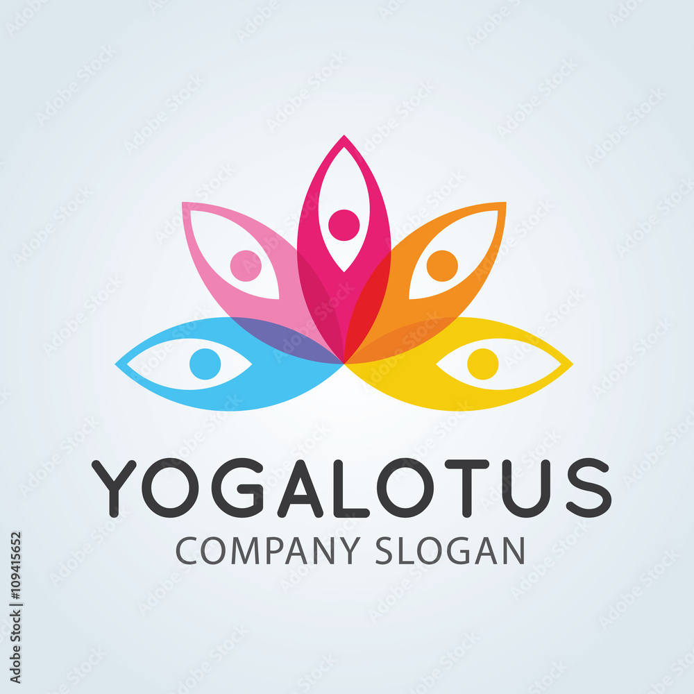 Obraz premium Yoga logo template. lotus logo template