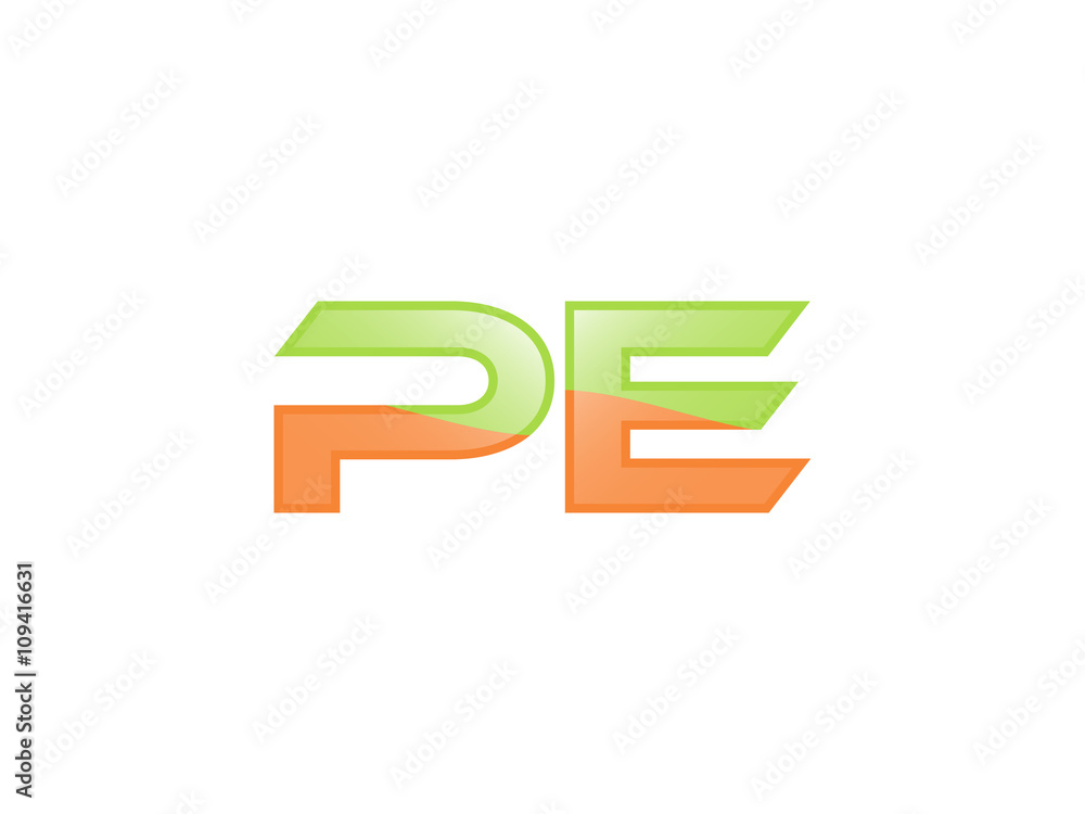 Green Orange shiny PE letters Green Orange shiny PE letters