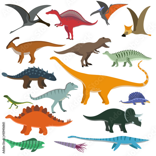 Cartoon Dinosaurs vector illustration. © Vectorvstocker