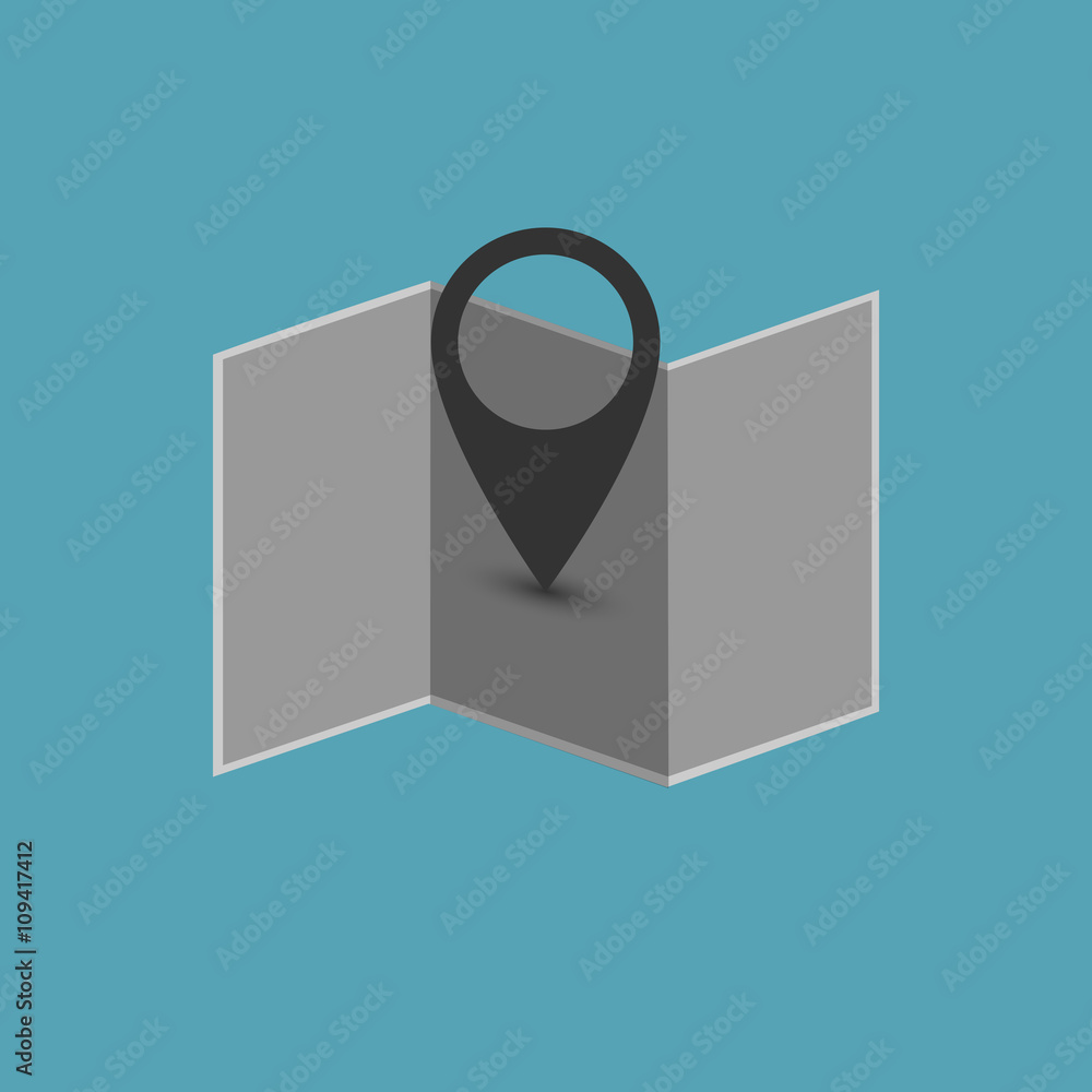 Pin on the map icon. Vector illustration. Pin on the map icon. Vector illustration.
