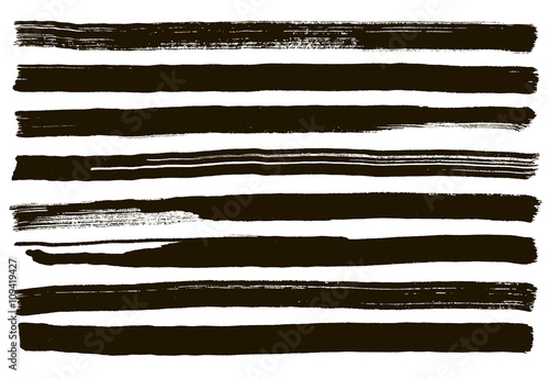 Black grungy vector abstract hand-painted background. Brush Design. 