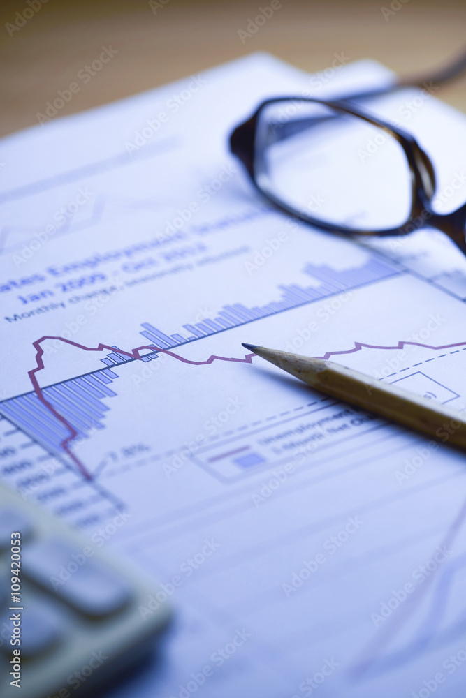 Financial data analyzing , blue tone Financial data analyzing , blue tone