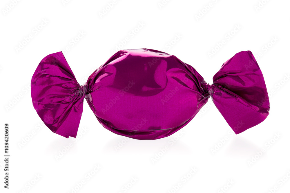 detailed view of a purple hard candy. detailed view of a purple hard candy.