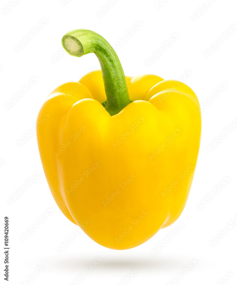 Yellow pepper isolated on white background with clipping path Yellow pepper isolated on white background with clipping path