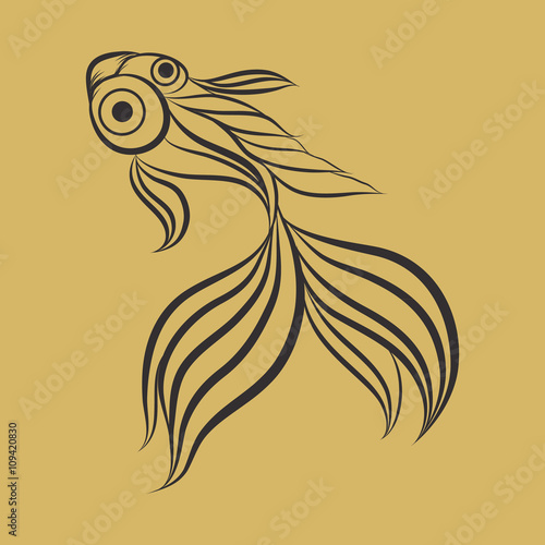 GoldFish logo vector