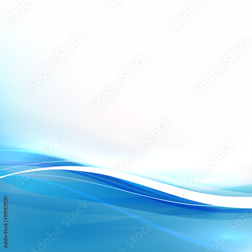 Abstract background with transparent blue wave, vector illustration