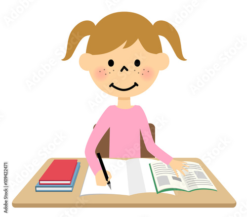 勉強するこども