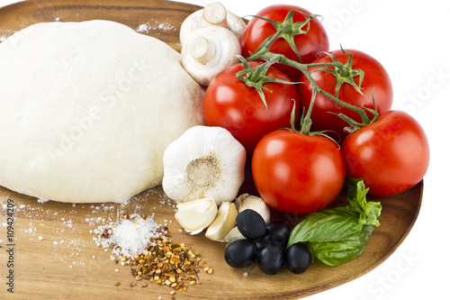 pizza ingredients on the table