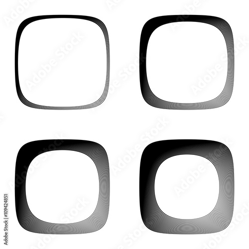 Set of lines textured frames