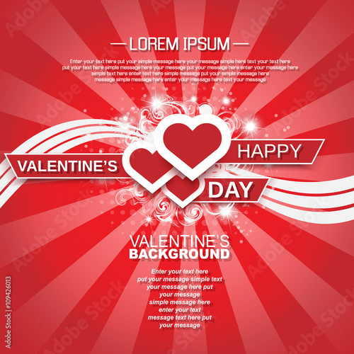 VALENTINE'S BACKGROUND FOR WEB HEART AND STARS WHITH SHADOW