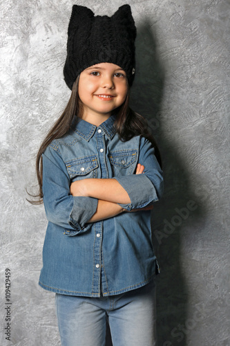 Portrait of little fashion ...