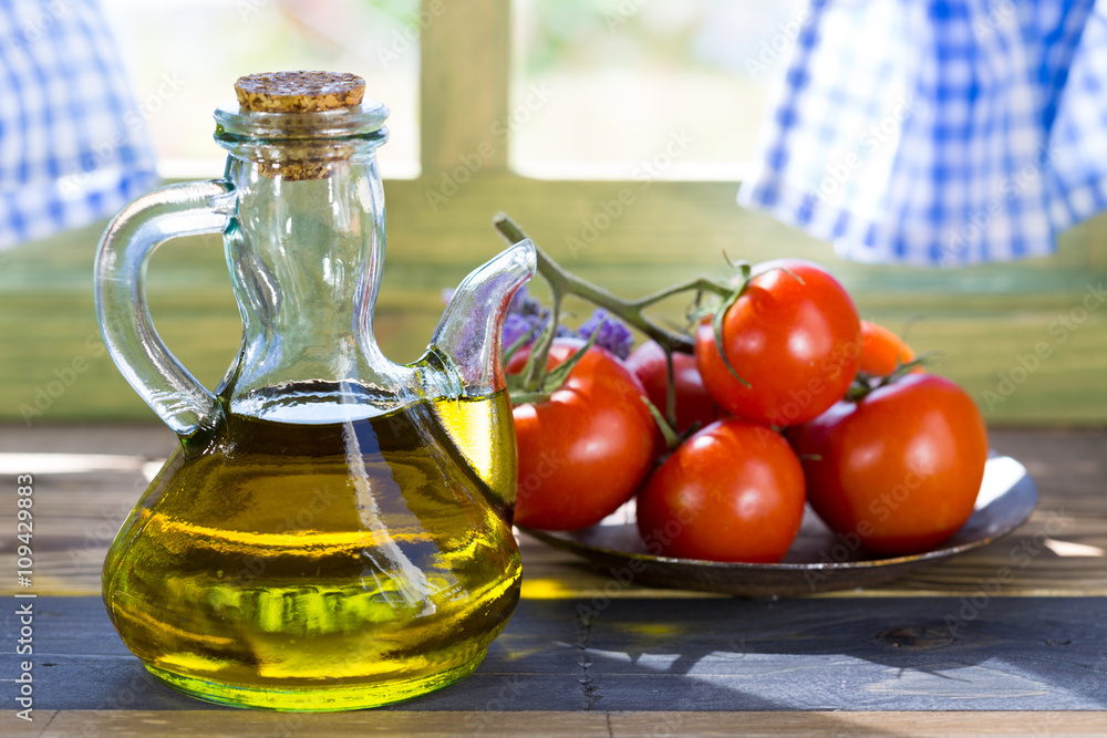 Olive oil and tomatoes Olive oil and tomatoes