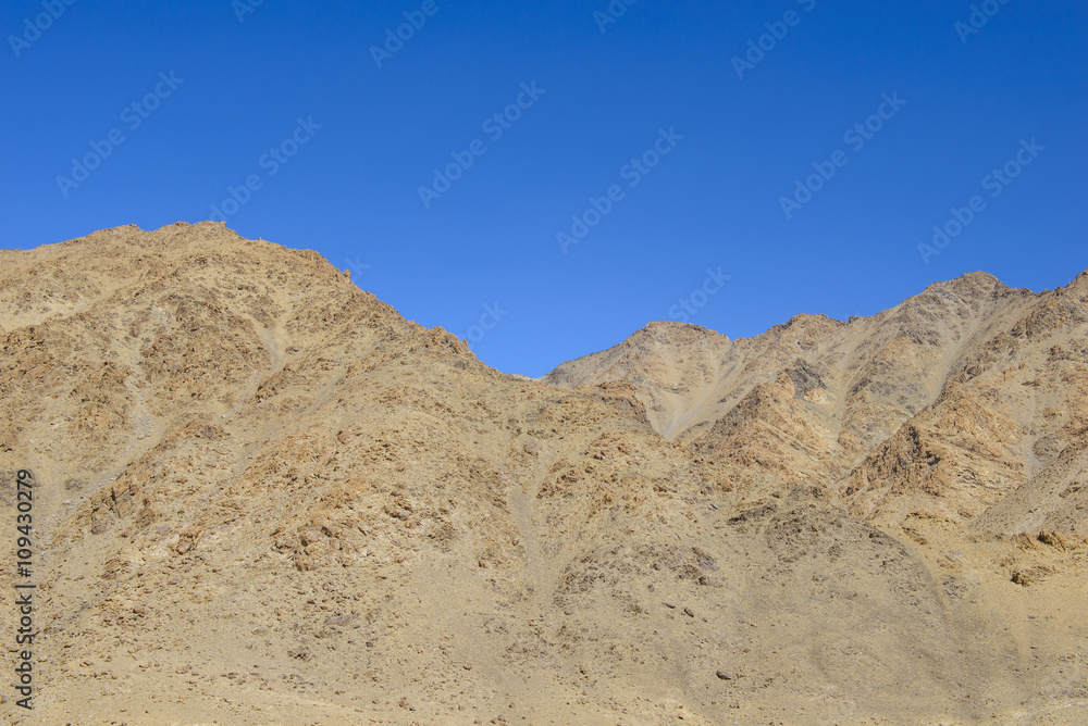 Rocks under a blue sky