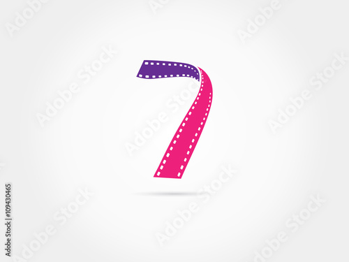 7 film roll camera production house video logo