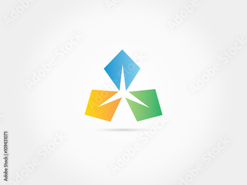 Three diamonds colorful logo
