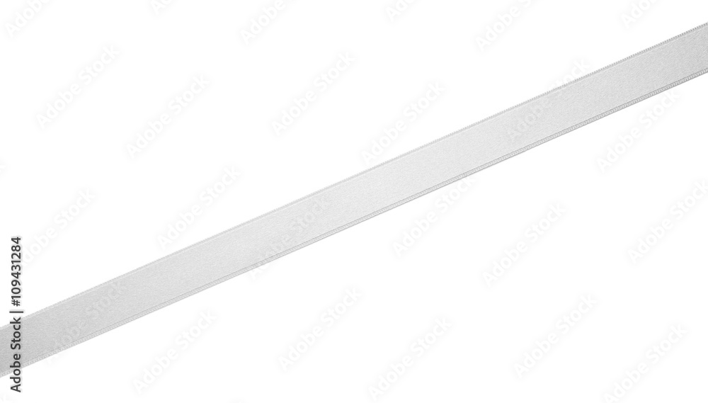 Straight ribbon, isolated on white Straight ribbon, isolated on white