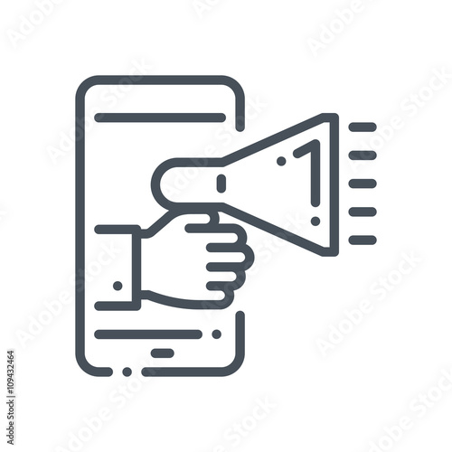 Mobile marketing icon