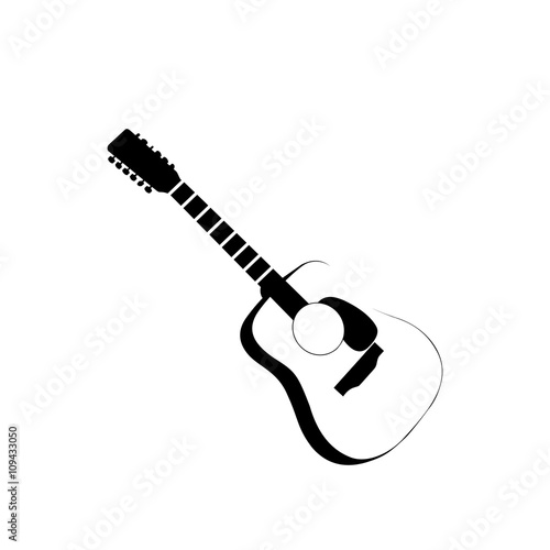 Guitar icon flat - Vector