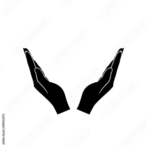 Hands icon flat - vector