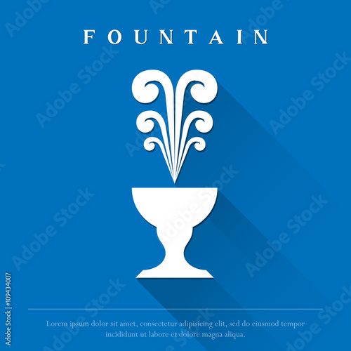 White fountain logo vector illustration.