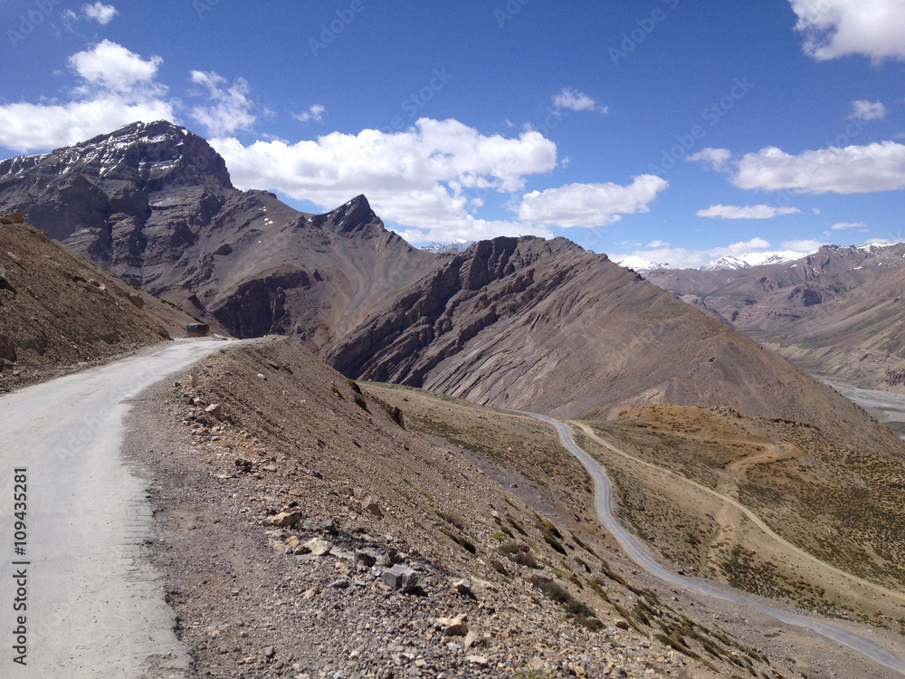 Beautiful mountains on Leh highway, Leh district, Ladakh, Himalayas, Jammu and Kashmir, Northern India Beautiful mountains on Leh highway, Leh district, Ladakh, Himalayas, Jammu and Kashmir, Northern India