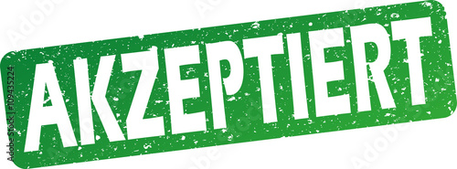 Akzeptiert grüner Button