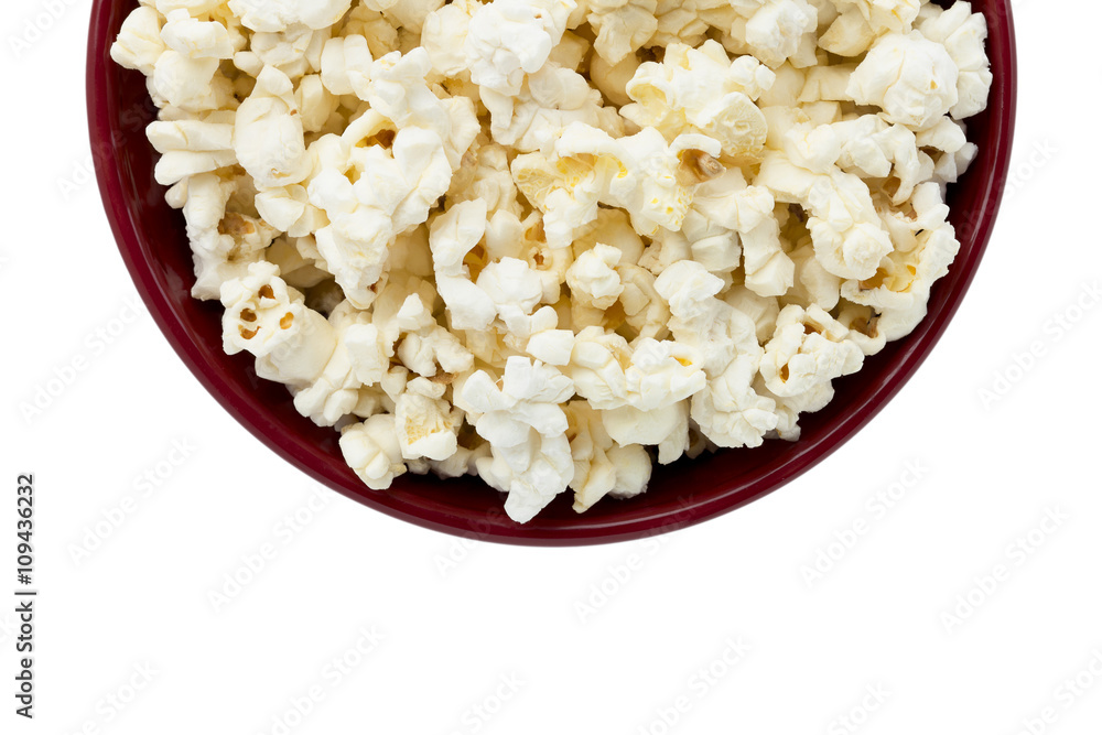 cropped image of a popcorn inside the red bowl cropped image of a popcorn inside the red bowl