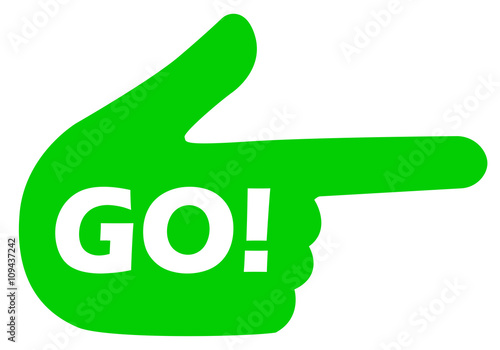 Grüne Pistolenhand GO!