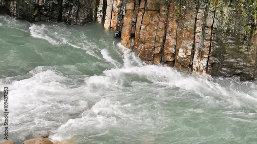 The beautiful river flow of Cijiawan river in Taichung, Taiwan.