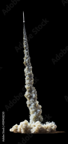 Ballistic launch rocket isolated