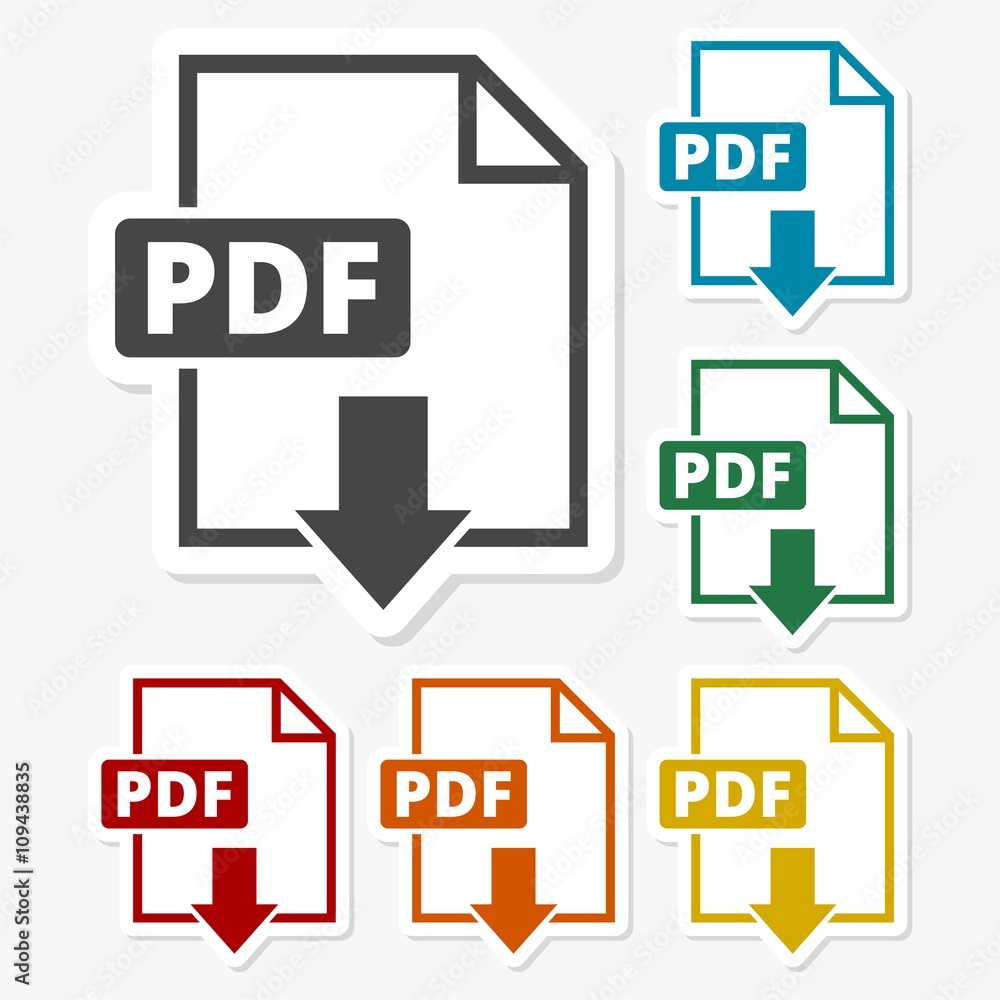 Multicolored paper stickers - Pdf icon Multicolored paper stickers - Pdf icon