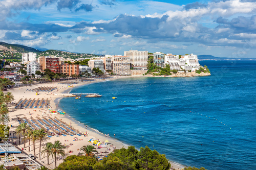 Magaluf Beach and Bay, Calvia, Mallorca, Balearics, Spain