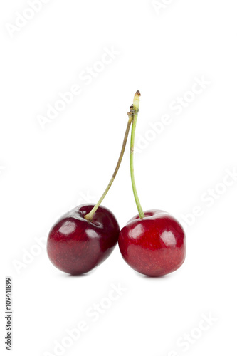 two sweet  cherries