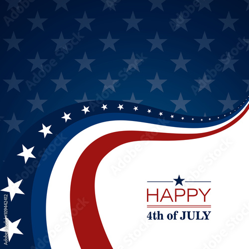 Vector Illustration of a 4th of July Independence Day Background