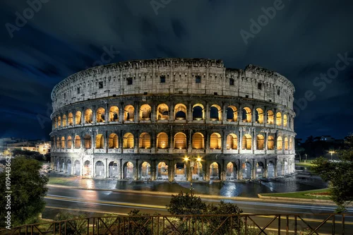 Obraz Koloseum (Koloseum) w nocy, Rzym