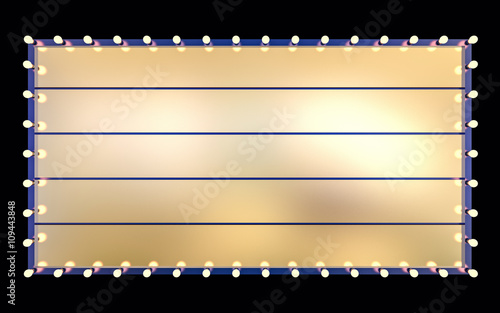 Isolated 3D Theatre Banner Illustration